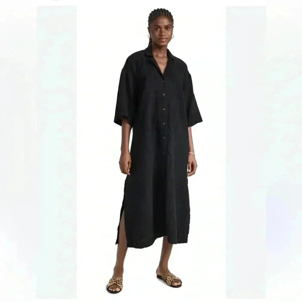 Madewell Black Button-Front Maxi Dress - Picture 5 of 12